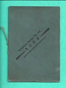 I.O.O.F No. Folleto 96 Reunión 1898 Odd Fellows Lewisburg, PA Union Co Lodge - Imagen 1 de 3
