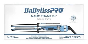 BaBylissPRO Nano Titanium Prima2000 Flat/curling Travel Size Dual V 3/4" 420F - Picture 1 of 7