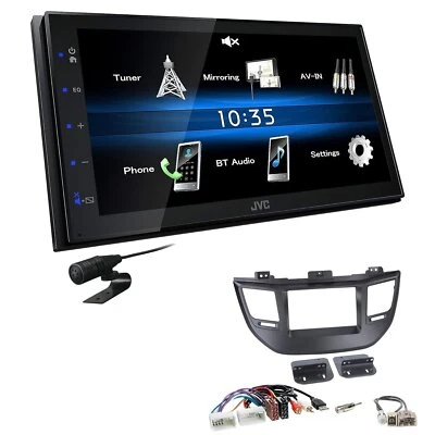 JVC 2 DIN Digital Autoradio Bluetooth USB für Hyundai Tucson ab 2015 schwarz - Bild 1 von 4