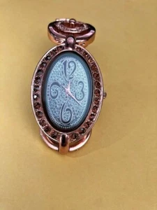 GENF DAMEN UHR GOLD KRISTALLE OVAL, KETTENBAND - Bild 1 von 10
