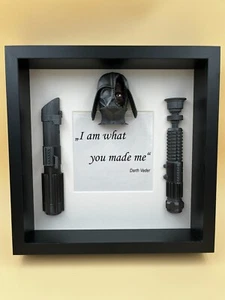 Bilderrahmen Darth Vader I am what you made me Obi Wan Kenobi Lichtschwert Helm - Bild 1 von 4