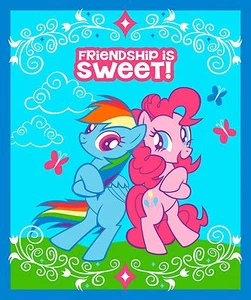 My Little Pony Fabric - Friendship is Sweet - Panel - 100% Cotton - Picture 1 of 1