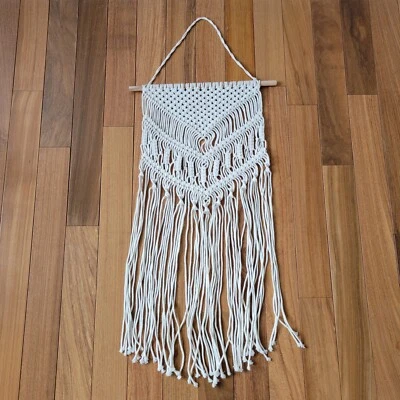 Macramé Colgante de Pared Habitación Decoración del Hogar Tejido Boho Chic Pared Hogar Arte Dormitorio Foto 1 de 4