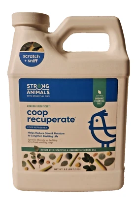 Eucalyptus & Lemongrass Coop восстанавливающий курятник освежитель уменьшает запах 2,5 фунта - Изображение 1 из 2