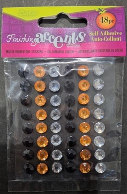 Acentos de acabado autoadhesivos - 48 piezas - naranja, negro y transparente de Darice Foto 1 de 2