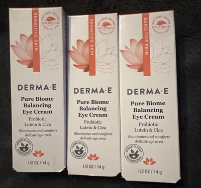 DERMA E Pure Biome Balancing Eye Cream DERMA-E Cica Sensitive Skin 0.5 oz Foto 1 de 4