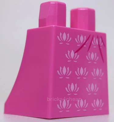 Lego Piernas Falda de Cuerpo Inferior con Flores Rosa Brillante y Patrón de Pliegues Magenta Foto 1 de 2