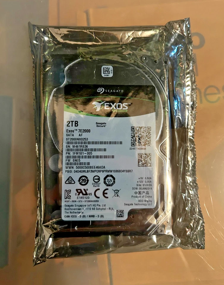 SEAGATE ST2000NX0253 Exos 7E2000 2TB SATA AF 2.5" HDD - Image 1 of 1