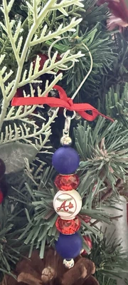 Hecho a mano Atlanta Braves adorno-cuentas MLB fan regalo-decoración de béisbol Foto 1 de 4