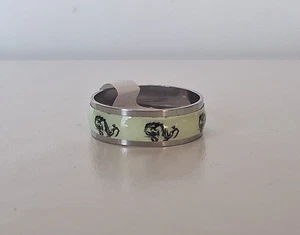 Glow in the Dark Stainless Steel Ring w/ Dragon sz 8 - Picture 1 of 5