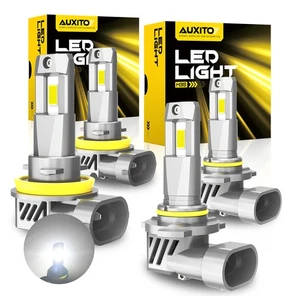 Pack de 4 9005 H11 Kit Faros LED Combo Bombillas 6500K Alto Bajo Haz Blanco - Imagen 1 de 27