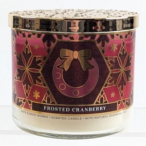 Nueva vela de arándano esmerilado de 3 mechas Bath & Body Works 14,5 oz - Imagen 1 de 6
