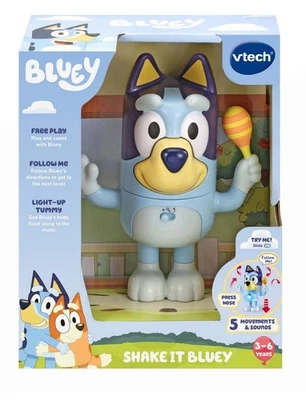 Shake it Bluey figure toys for girls boys kids age 3 4 5 6 light sound Vtech NEW - Image 1 of 4