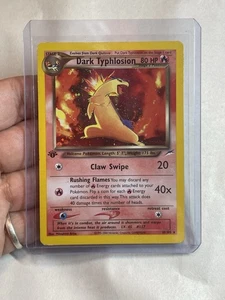 Pokemon Card 1st Edition Dark Typhlosion Neo Destiny 10/105 Holo English 2002 MP - Picture 1 of 7