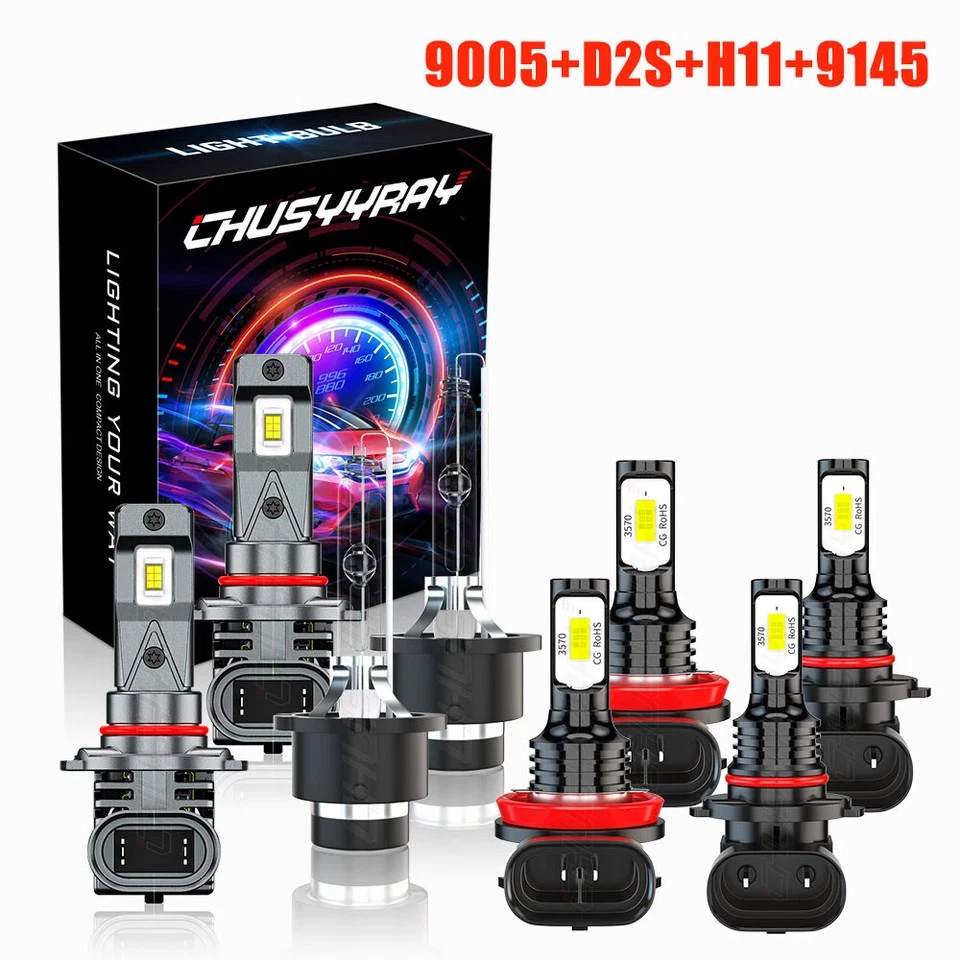 Faros antiniebla LED HID 8 piezas 6500K Hi/Lo+DRL para Acura ZDX 2010-2013 Foto 1 de 4