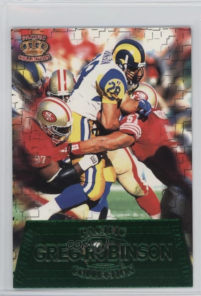 1996 Pacific Pure NFL Gridiron Gems Green Greg Robinson #GG-47 - Image 1 of 2