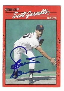 Autographed 1990 Donruss #217 SCOTT GARRELTS  San Francisco Giants card w/COA - Picture 1 of 1