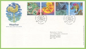 GB 2001 Weather set on Royal Mail First Day Cover Fraserburgh Cancel - Picture 1 of 1