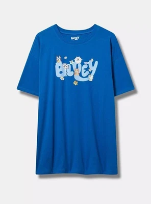 Torrid Bluey 衬衫超大蓝色全新带标签全新 2X — 第 1/4 张图片