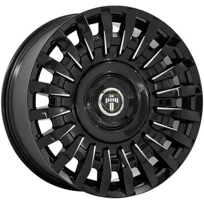 Dub DC272 Honcho 22x9 5x115/5x120 +15mm Black/Milled Wheel Rim 22" Inch Foto 1 de 4