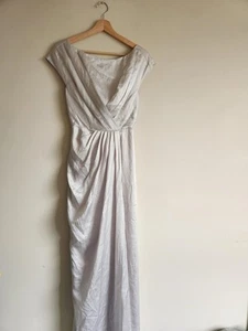 Aje Silver Silk Draped Maxi Dress, Size 6 Excellent Condition Quiet Luxury - Picture 1 of 7