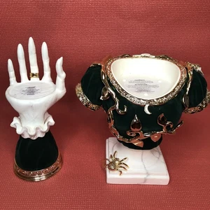 Bath & Body Works Halloween 2 Candle Holders ~ Witch Hand / Headless body spider - Picture 1 of 6