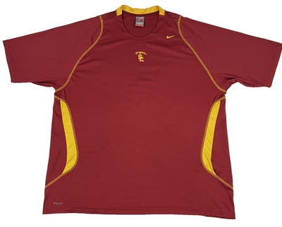 De Colección Nike USC Trojans Dri Fit Camisa Para Hombres XXL Roja Reggie Bush Matt Leinhart NCAA Foto 1 de 4