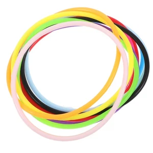  100 Stück Silikon-Armbänder, Gelee-Armbänder, Damen-Haargummis, Retro-Armbänder - Bild 1 von 12