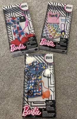Barbie Hello Kitty Fashion Dress Mattel Set Of 3 - Image 1 of 4