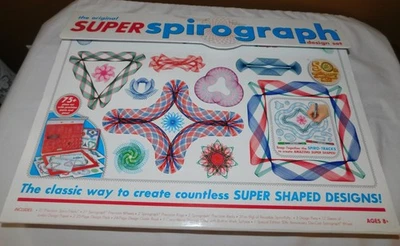 Hasbro Super Spirograph Design Set Drawing 50th Anniversary Edition Gold Wheel - Image 1 of 4