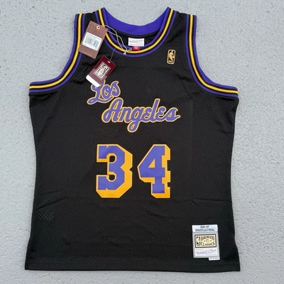 Camiseta para hombre Mitchell & Ness NBA Swingman LA Lakers 96-97 Shaq O’Neal negra XL Foto 1 de 4