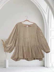 Top Babydoll American Eagle para mujer talla XL con capas espalda abierta boho verano chic - Imagen 1 de 18