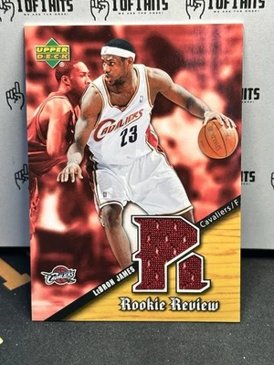 Camiseta Lebron James Cleveland CAVS Upper Deck Rookie Review 2004-05 usada Foto 1 de 2