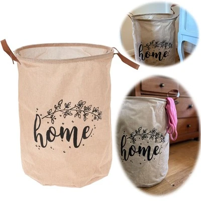 Vintage Wäschekorb Wäschesack Home 50x40cm 62L Wäschesammler Box Tonne Deko - Bild 1 von 4