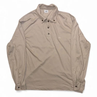 C.P. Company Long Sleeved Polo Large Beige Men’s Button Shirt L Vintage CP  - Image 1 of 4