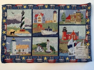 Park B. Smith Lighthouse Nautical Tapestry Placemats Set Of 4 -NWT - Picture 1 of 5