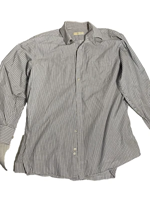 Michael Kors Camisa Hombre 16 1/2 32/33 Manga Larga Camisa Abotonada Rayas Foto 1 de 4