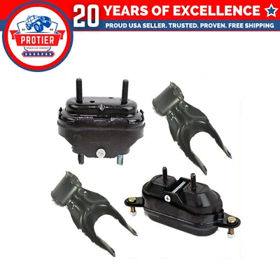 Fits 2000-2005 Chevrolet Impala 3.8L Motor & Torque Strut & Trans Mount Set 4PCS - Изображение 1 из 2