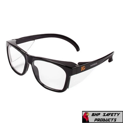 KleenGuard 49309 Maverick Marco Negro Transparente Lente Antiniebla Gafas de Seguridad 1/Par Foto 1 de 4