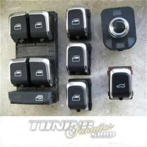Originale Audi Alluminio Cromo Alzacristalli Interruttore Pulsante A4 S4 B8 8K / - Foto 1 di 1