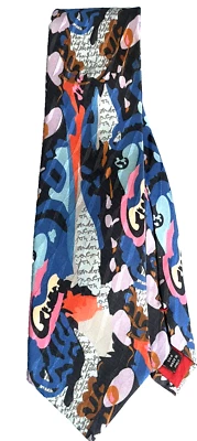 RARE CHRISTIAN LACROIX PARIS ABSTRACT SOFT MULTICOLORS SILK TIE LOGO ITALY REDUC - Image 1 of 4