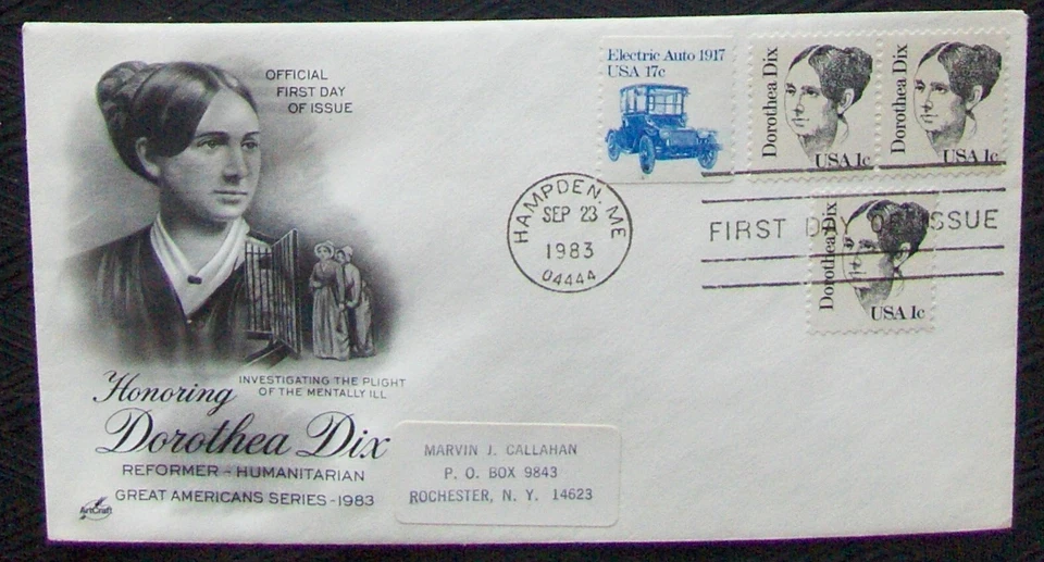 USA FDC Great American DOROTHEA DIX, 1983. - Image 1 of 1