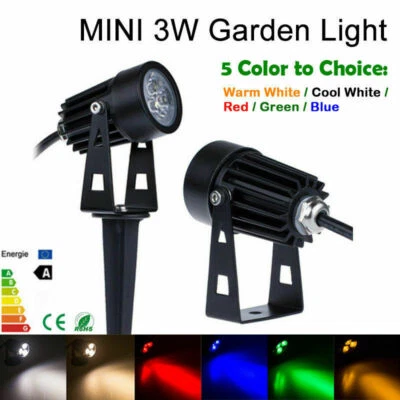 Luz LED Exterior 3W Paisaje Jardín Jardín Césped Foco Camino Iluminación IP65 Foto 1 de 4