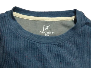 George Men's Navy Long Sleeve Waffleknit Thermal Top Size S(34/36) #T7 - Picture 1 of 2
