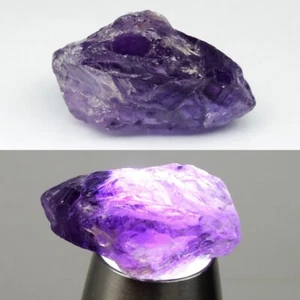 ๐ Big! 61.95ct 33.3x19mm Rough Natural Purple Amethyst - Unheated Africa Gem - Picture 1 of 6