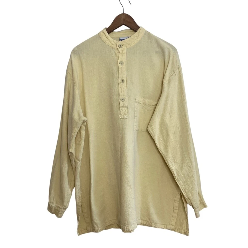Vintage Tilley Shirt Mens Large Cotton Long Sleeve Half Button Made in Canada Foto 1 de 4