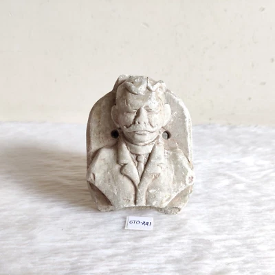 Vintage Made Gentleman Portrait Stone Figurine Statue Domestic Collection - Image 1 of 4