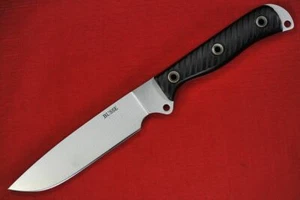 Busse Combat SHSJ Satin Jack .215" Flat Ground Stain Blade, Textured Black Paper - Picture 1 of 12