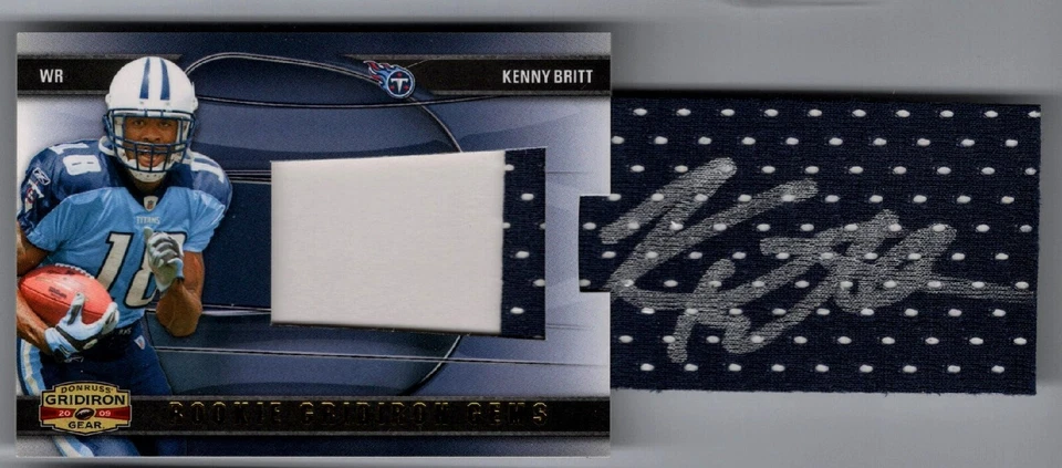 2009 Gridiron Gear Kenny Britt Rookie Jersey Autograph /100 - Image 1 of 2