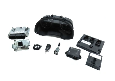 2015 AUDI Q3 (8U) 2.0L SPEEDOMETER IMMOBILIZER LOCK BODY ENGINE MODULE & KEY SET - Image 1 of 4